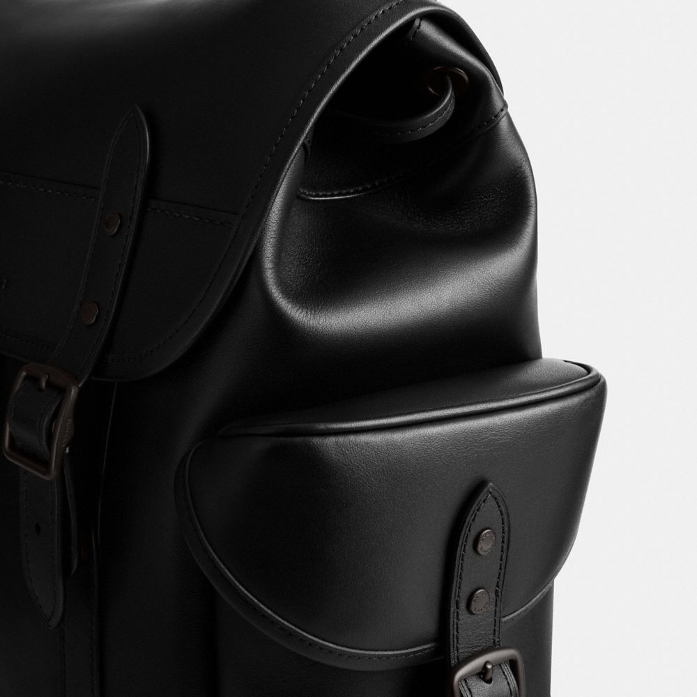 Black Women COACH® Hitch Backpack | NZ OKT715