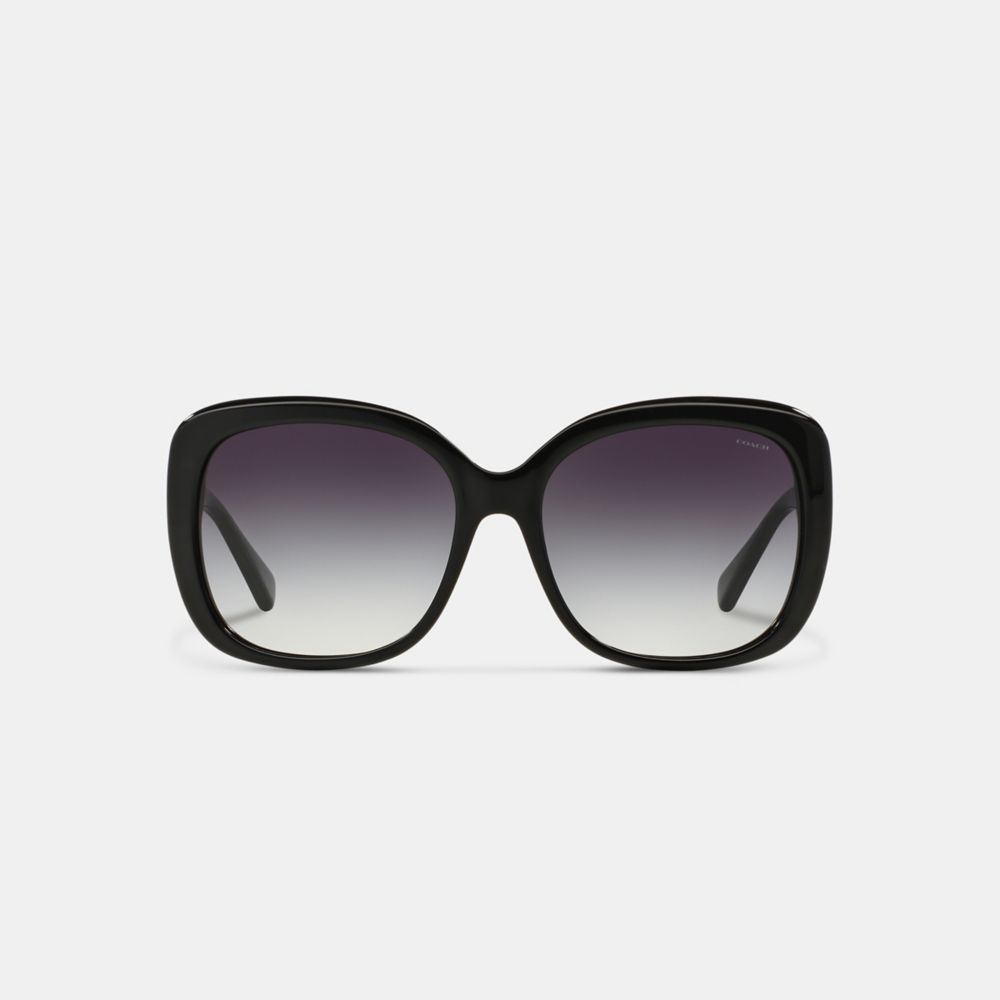 Black Women COACH® Horse And Carriage Square Sunglasses | NZ KOY689