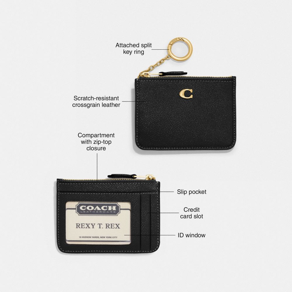 Black Women COACH® Mini Skinny Id Card Case | NZ NWF751