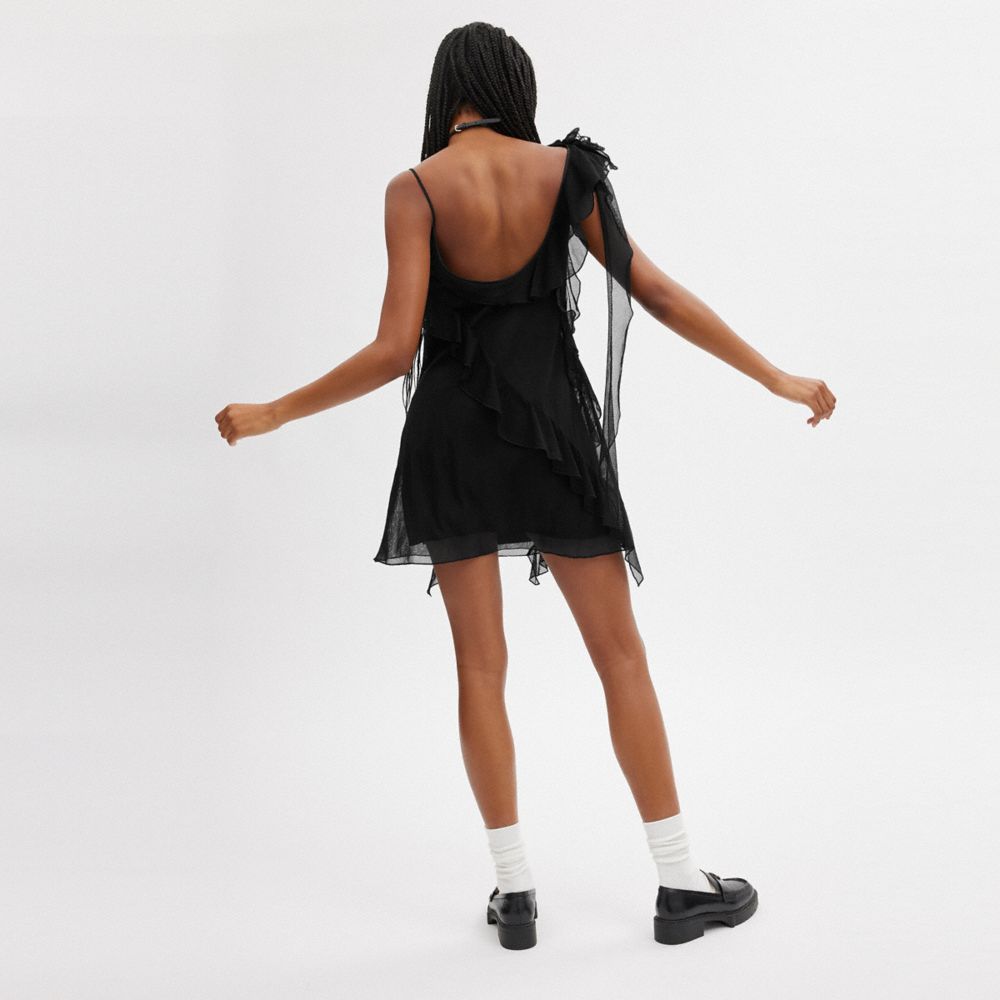 Black Women COACH® Mini Tulle Dress | NZ UZL405