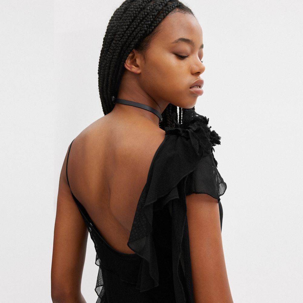 Black Women COACH® Mini Tulle Dress | NZ UZL405