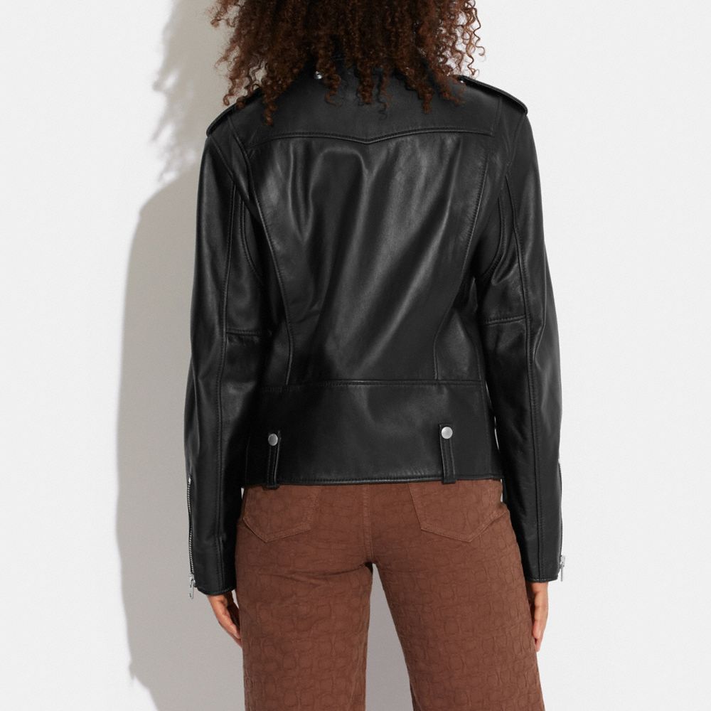 Black Women COACH® Moto Jacket | NZ LIJ430