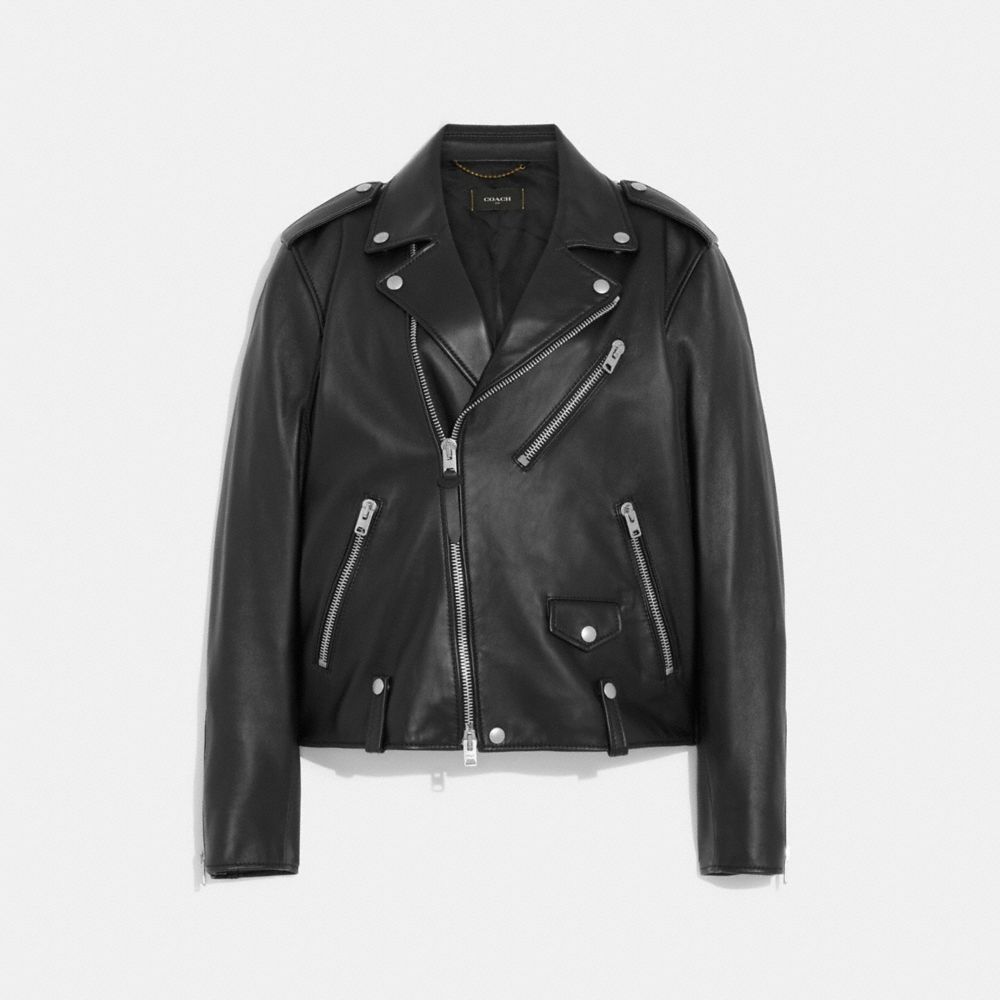 Black Women COACH® Moto Jacket | NZ LIJ430