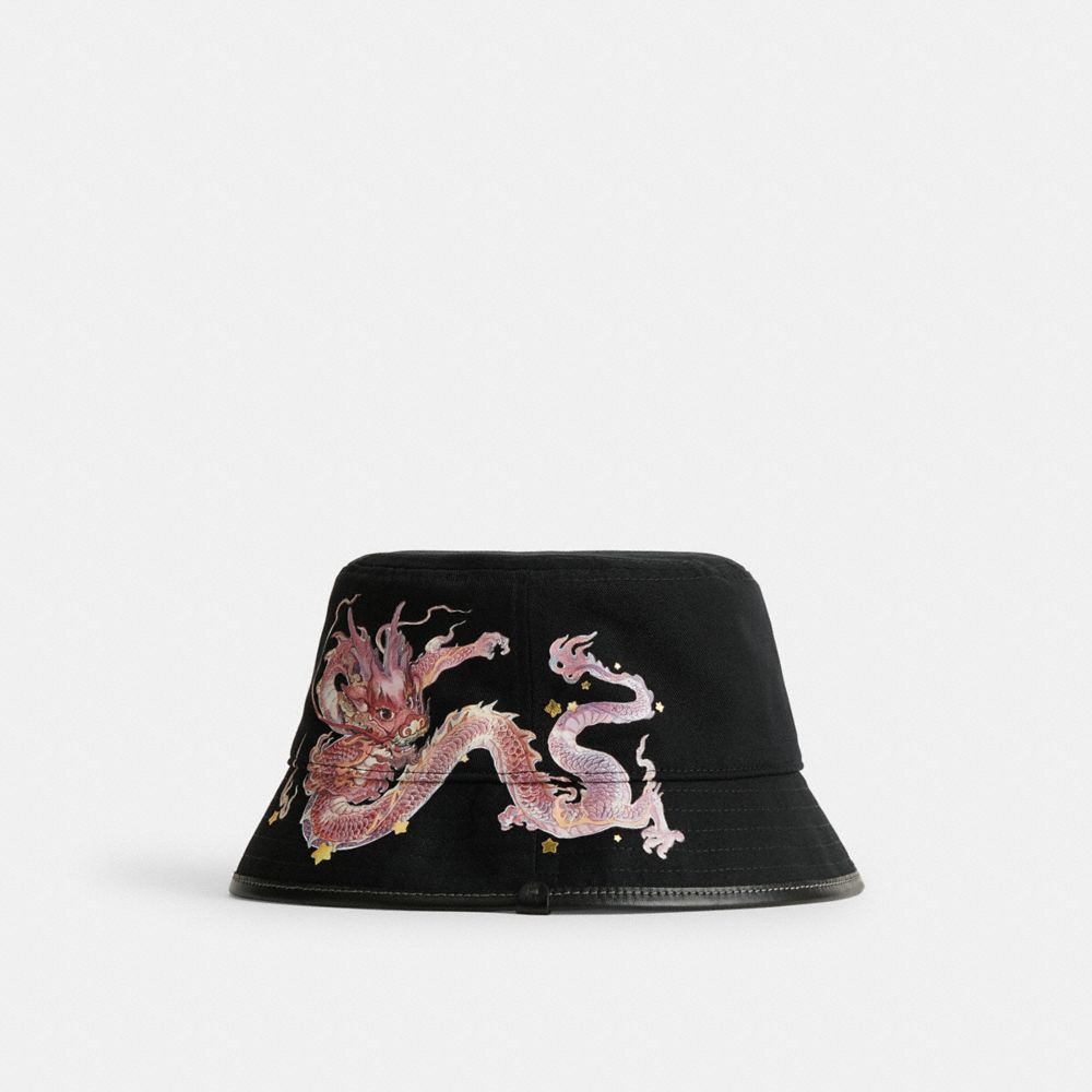 Black Women COACH® New Year Bucket With Dragon Hat | NZ ZUP639