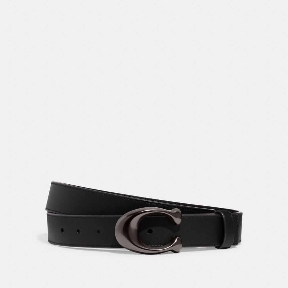 Black Women COACH® Sculpted C Buckle Cut To Size Reversible, 32 Mm Belt | NZ FDR633