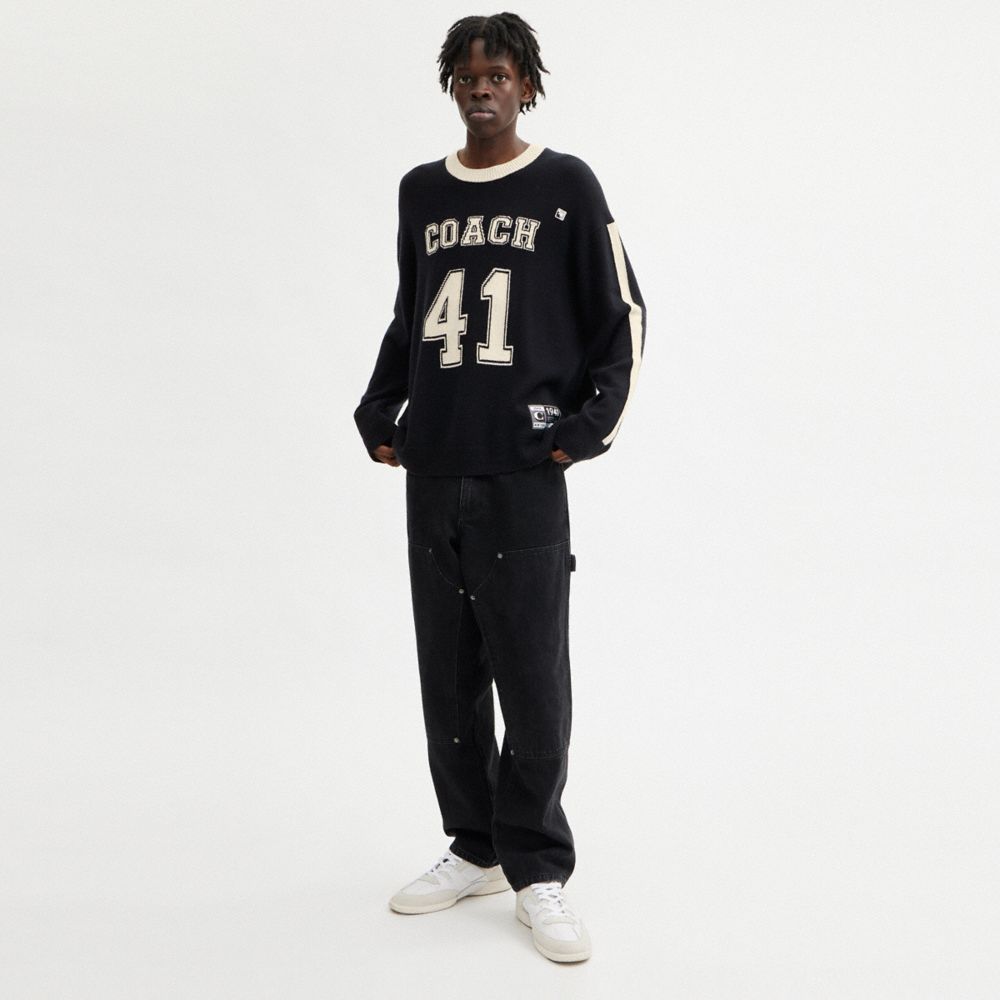 Black Women COACH® Varsity Sweater | NZ CTK485