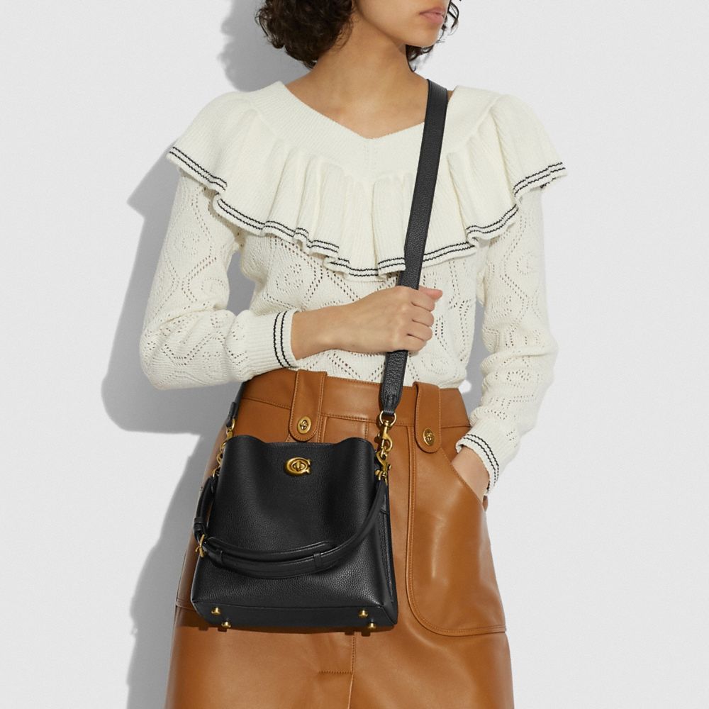 Black Women COACH® Willow Bucket Bags | NZ HAW739