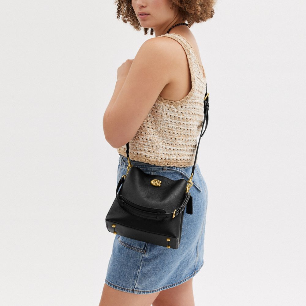 Black Women COACH® Willow Bucket Bags | NZ HAW739