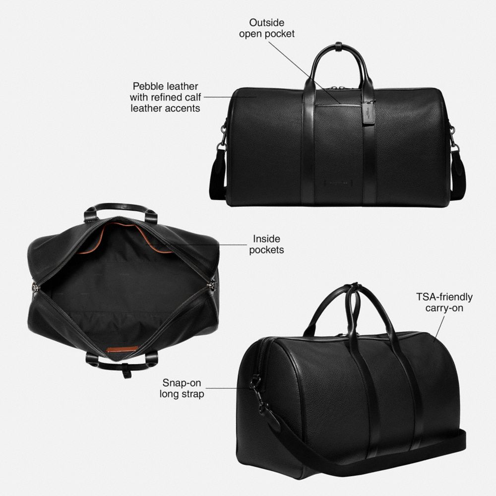 Black / Copper Men COACH® Gotham Duffle Bags | NZ CTQ225