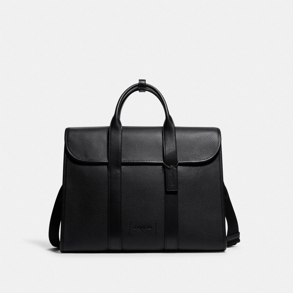 Black / Copper Men COACH® Gotham Portfolio Briefcase | NZ ILM196