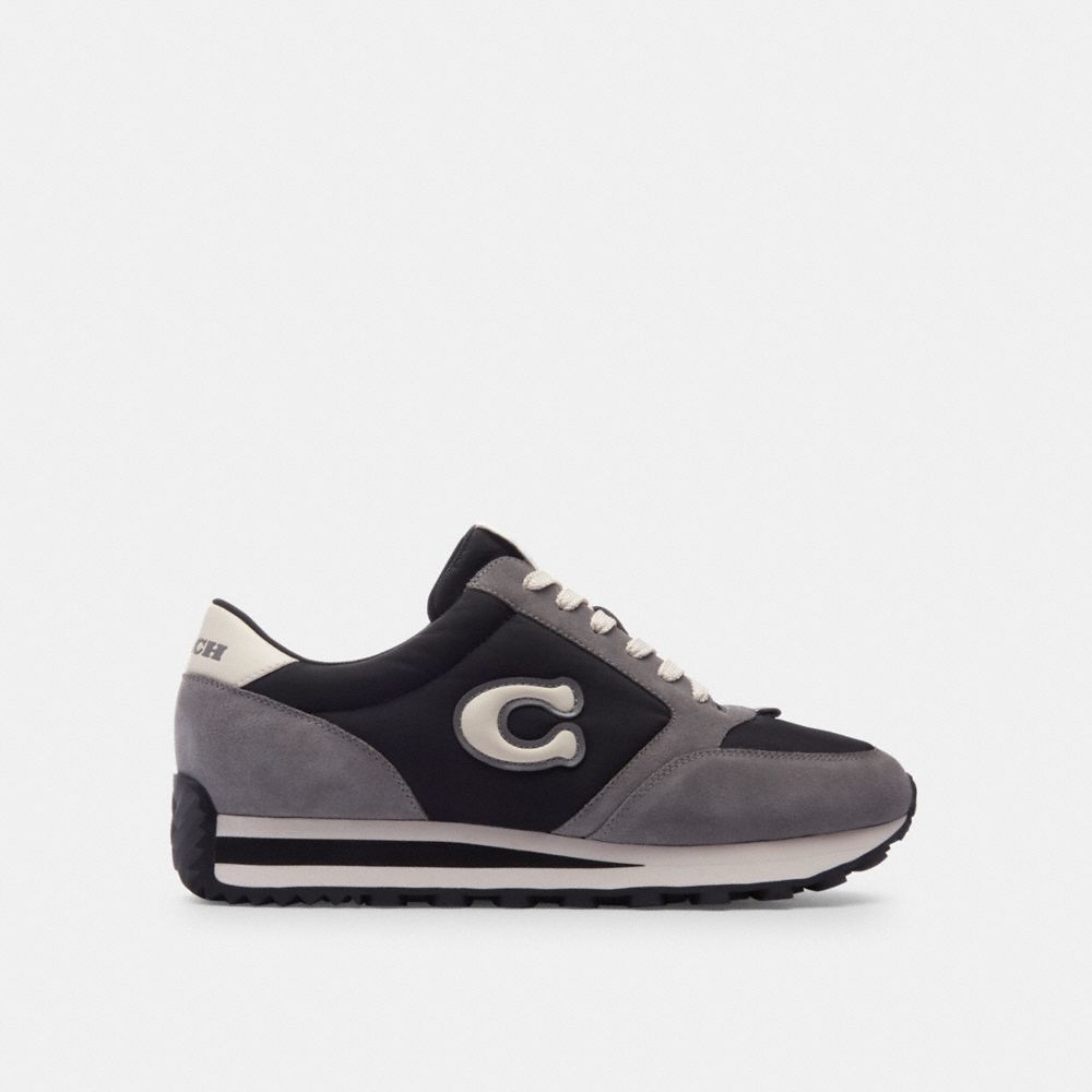 Black / Grey Men COACH® Runner Sneakers | NZ SGB140