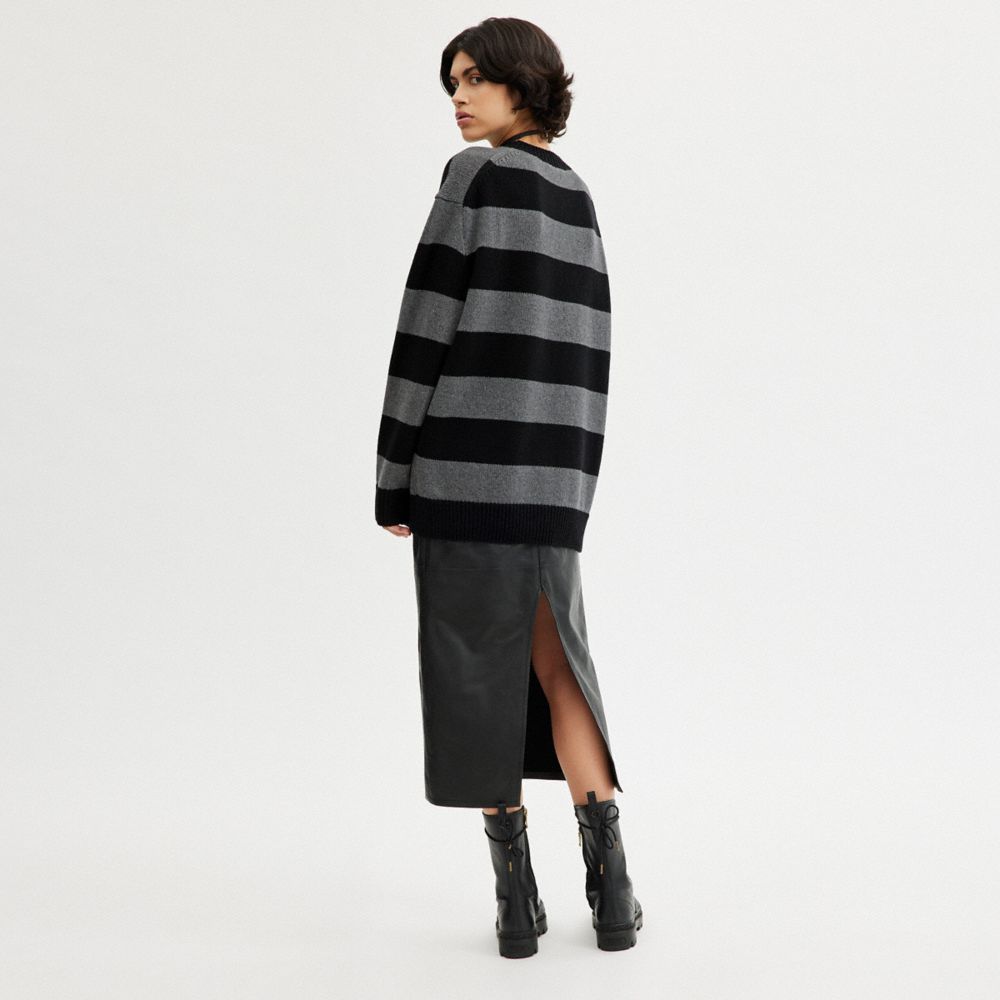 Black / Grey Women COACH® | Dc Superman Oversized Sweater | NZ PJY473