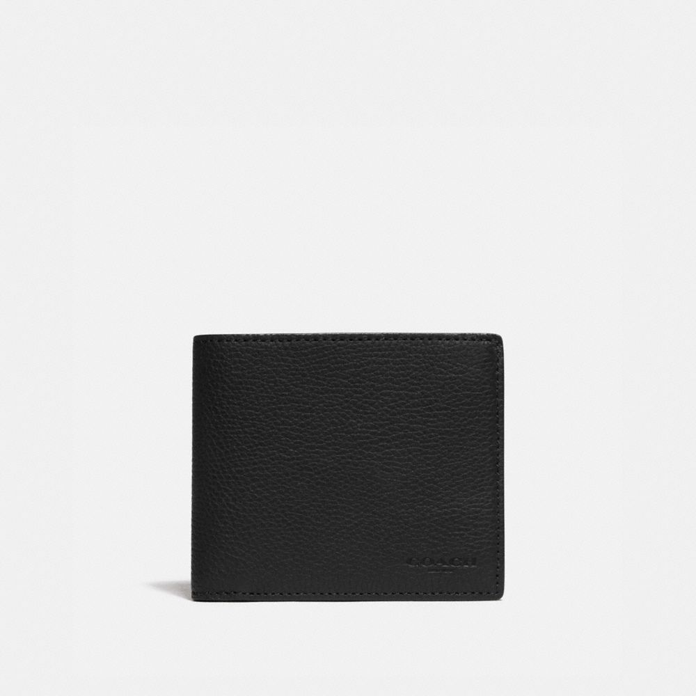 Black / Khaki Men COACH® 3 In 1 With Signature Canvas Detail Wallet | NZ HAH240