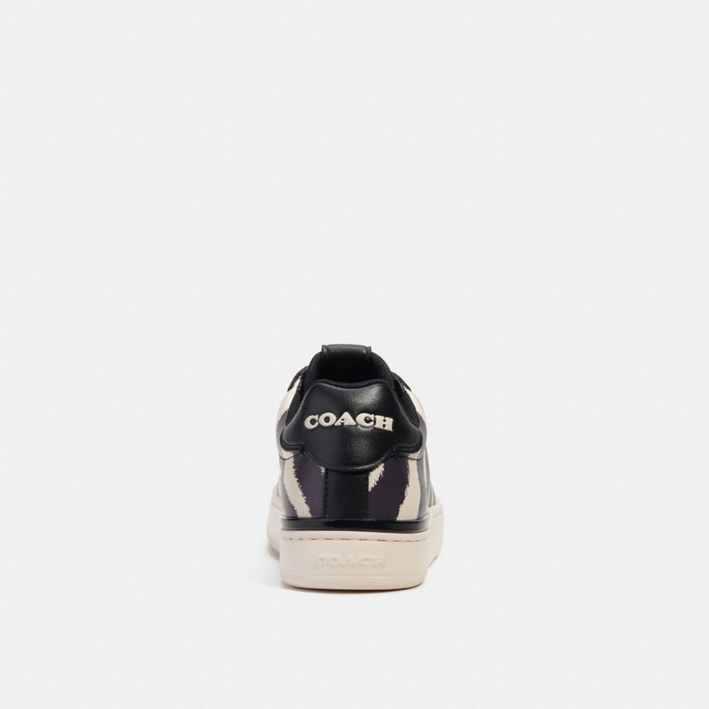 Black / White Women COACH® Lowline Low Top With Print Sneakers | NZ ZUZ379