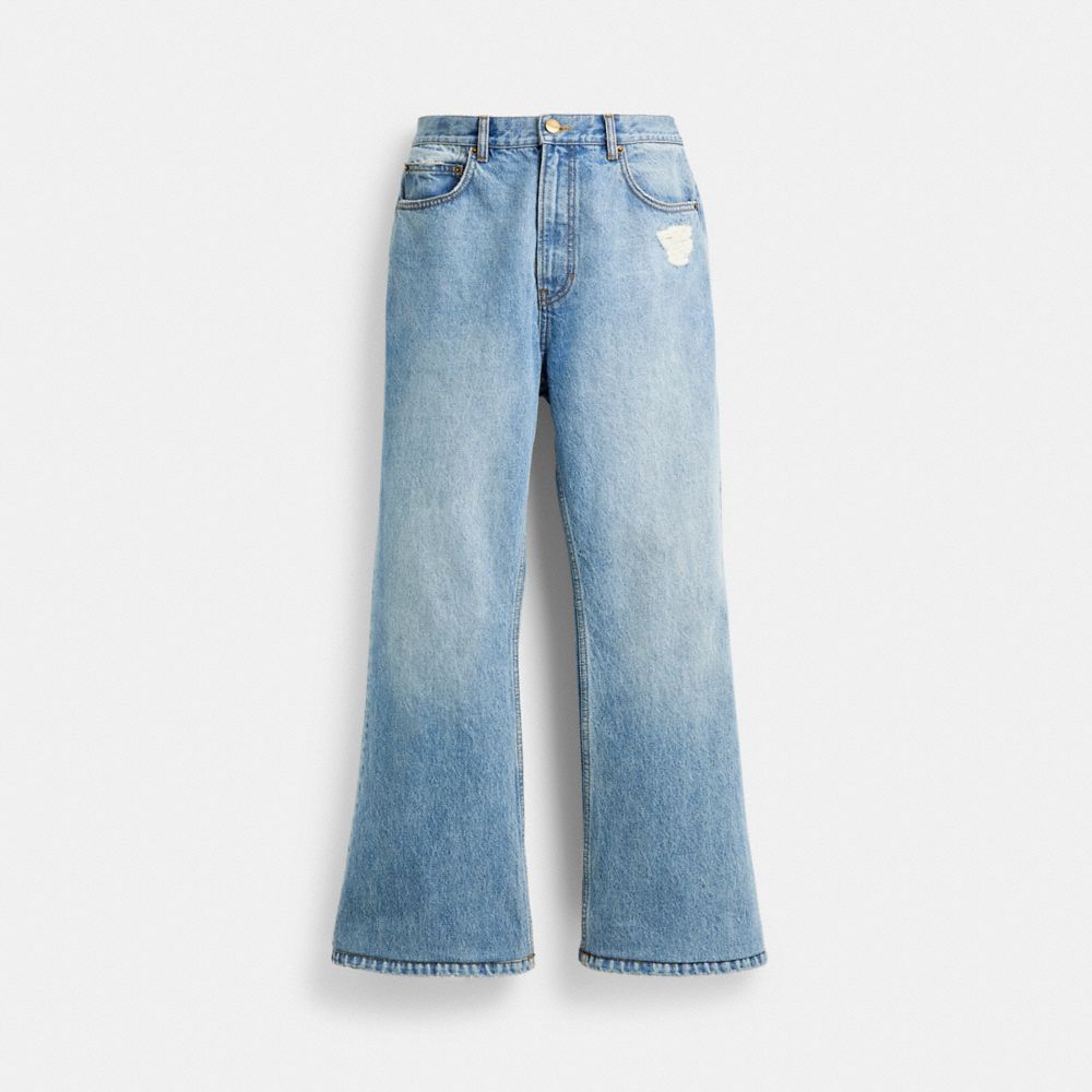 Blue Men COACH® Denim Bootcut Jeans Pants | NZ GSV166