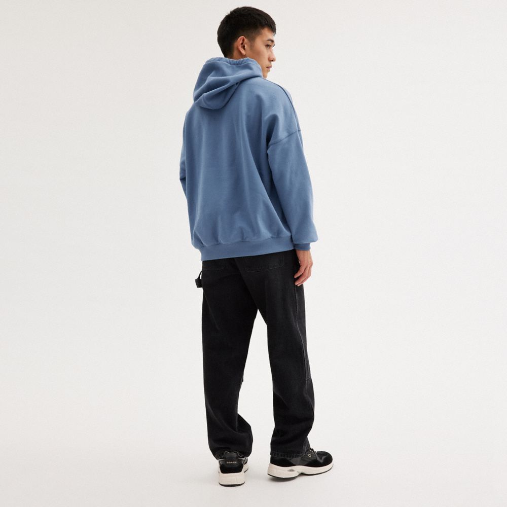 Blue Men COACH® With Signature Hoodie | NZ WNU150