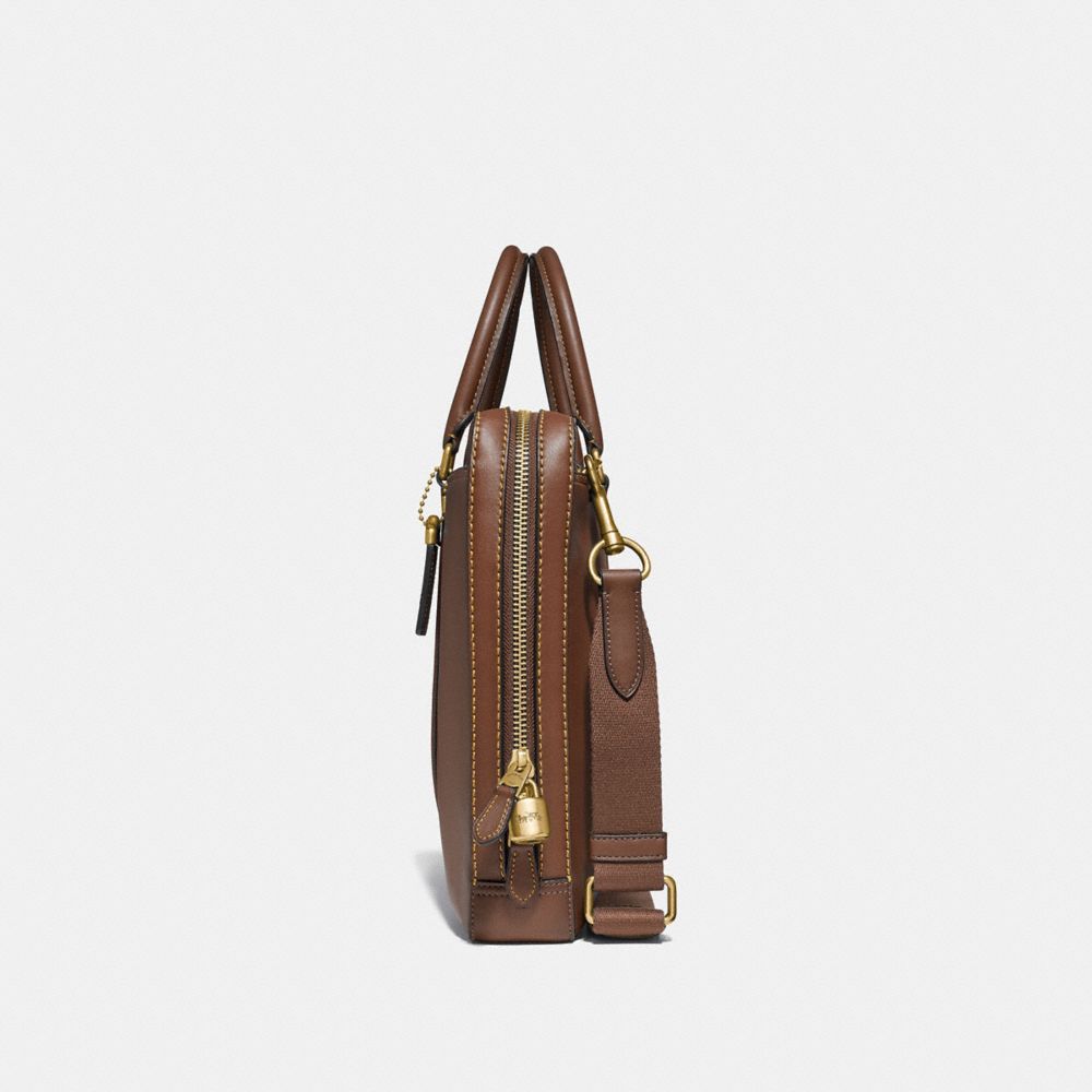 Brown Men COACH® Metropolitan Slim Briefcase | NZ UZM197