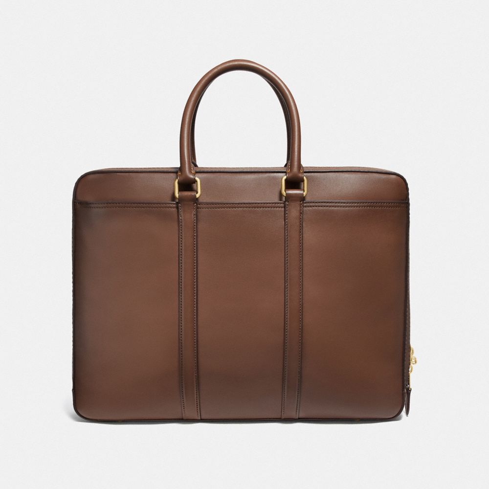 Brown Men COACH® Metropolitan Slim Briefcase | NZ UZM197