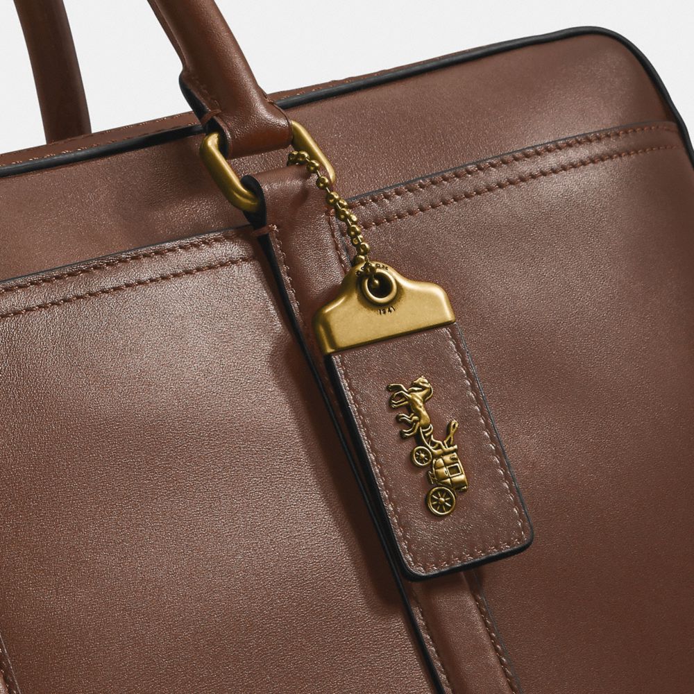 Brown Men COACH® Metropolitan Slim Briefcase | NZ UZM197