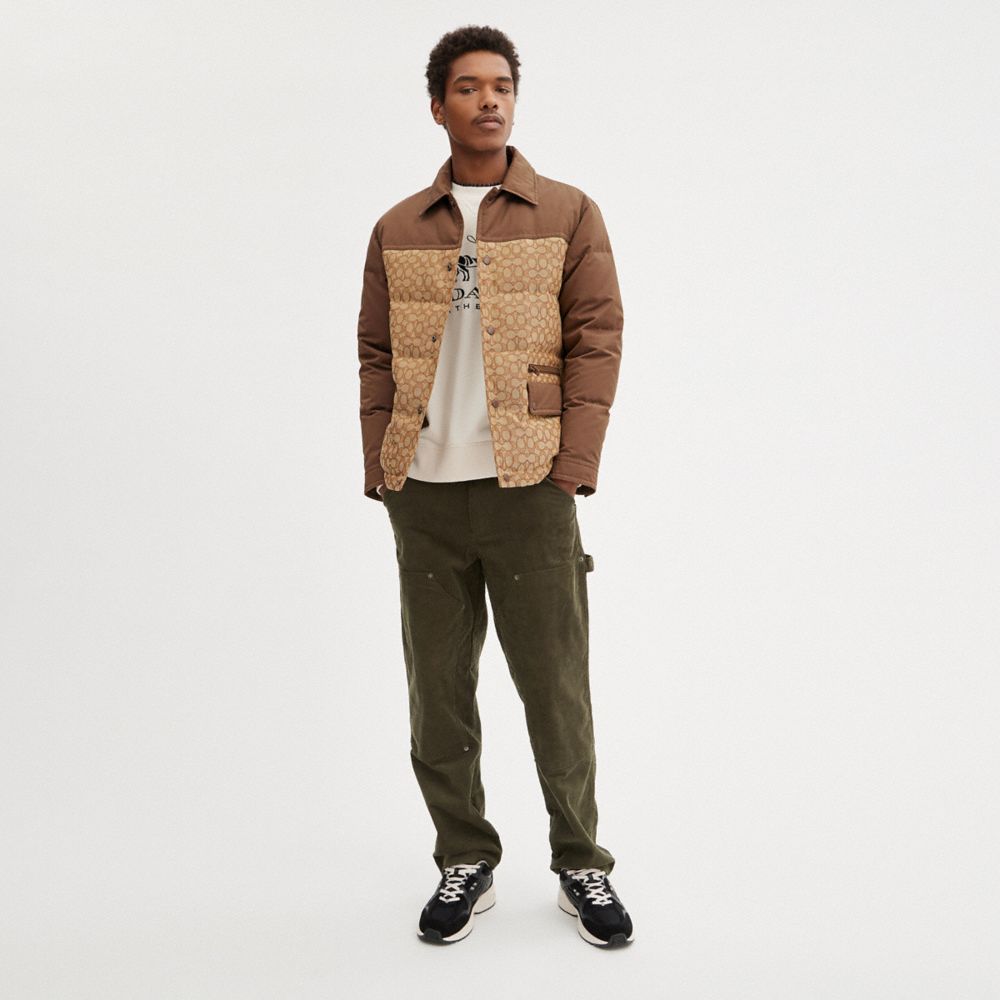 Brown Men COACH® Quilted Coaches Jacket | NZ YXF157