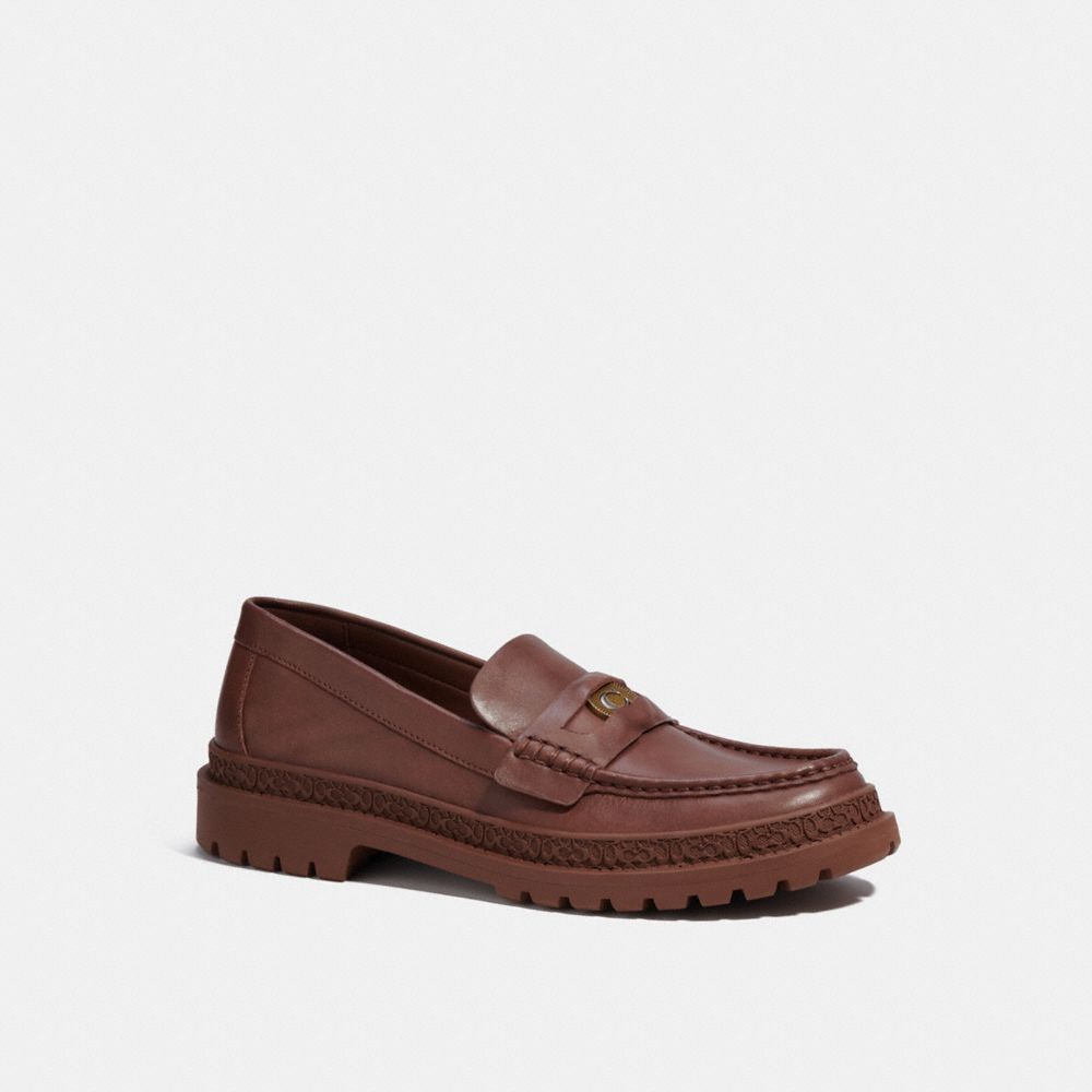 Brown Men COACH® With Signature Coin Loafer | NZ HAM115