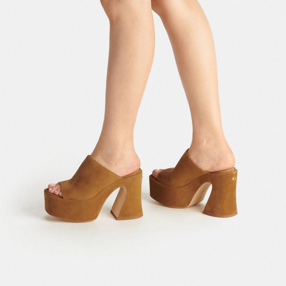 Brown Women COACH® Bobi Platform Sandals | NZ HAS344