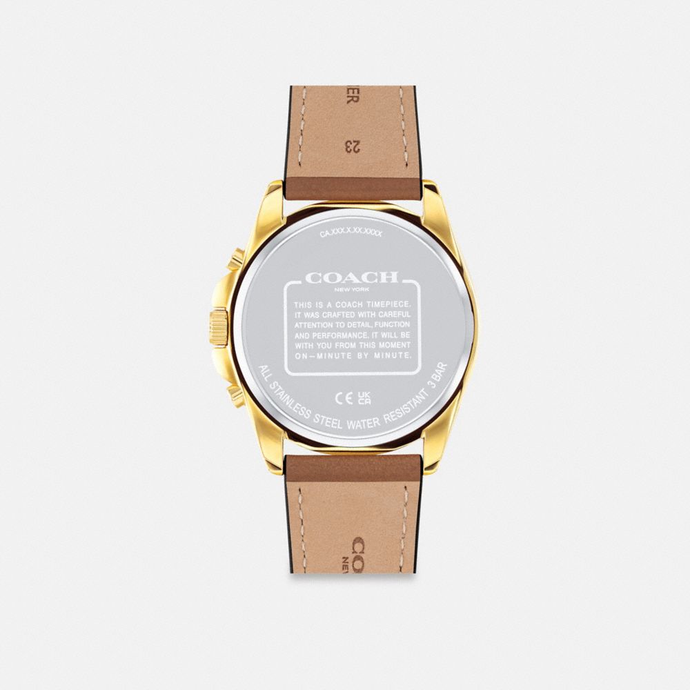 Brown Women COACH® Greyson, 43 Mm Watch | NZ QMJ619