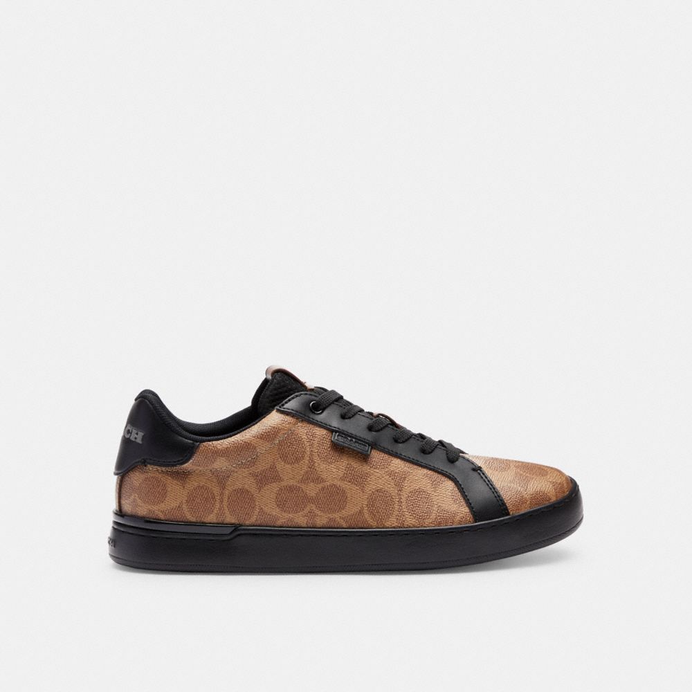 Brown / Black Men COACH® Lowline Low Top In Signature Canvas Sneakers | NZ FDC138