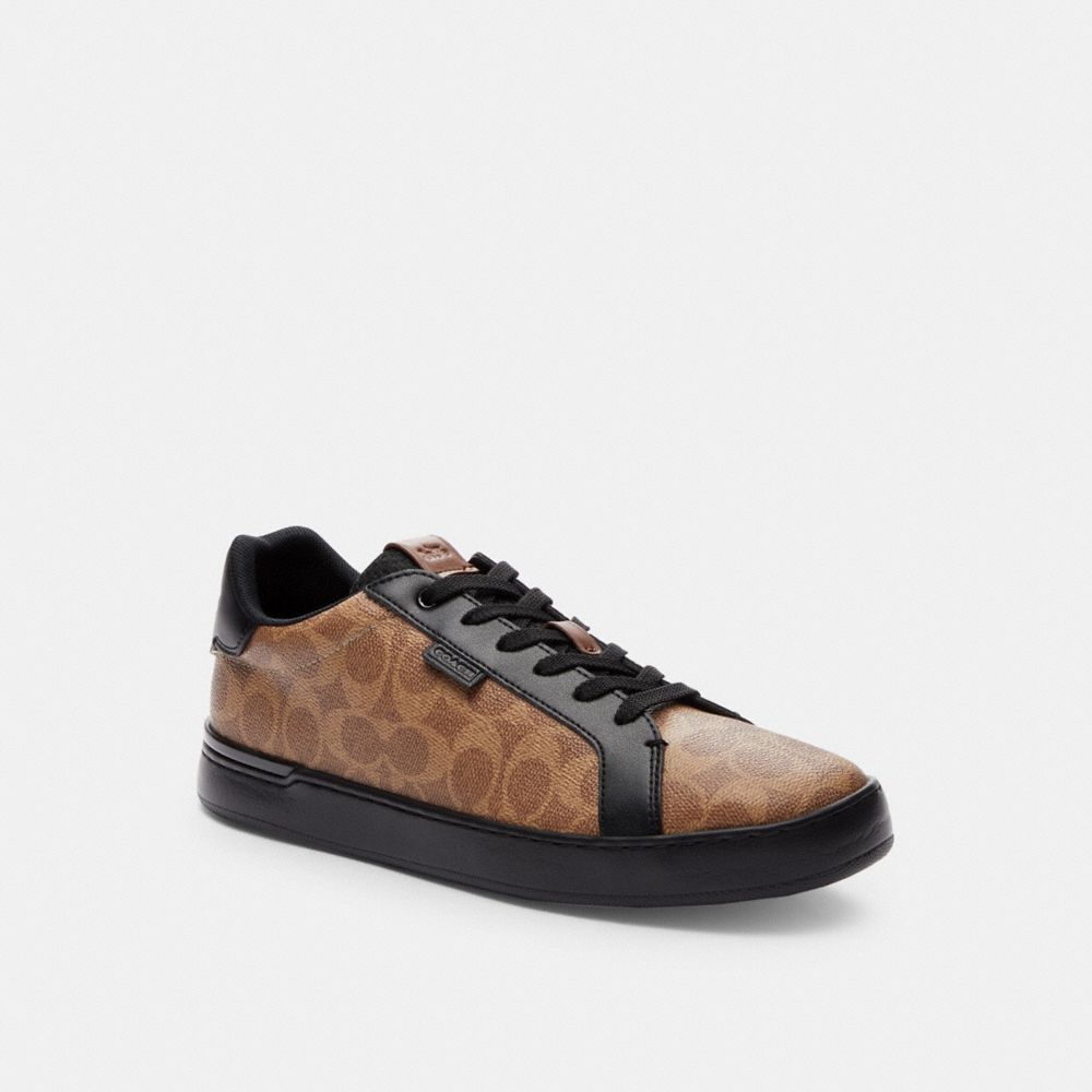 Brown / Black Men COACH® Lowline Low Top In Signature Canvas Sneakers | NZ FDC138