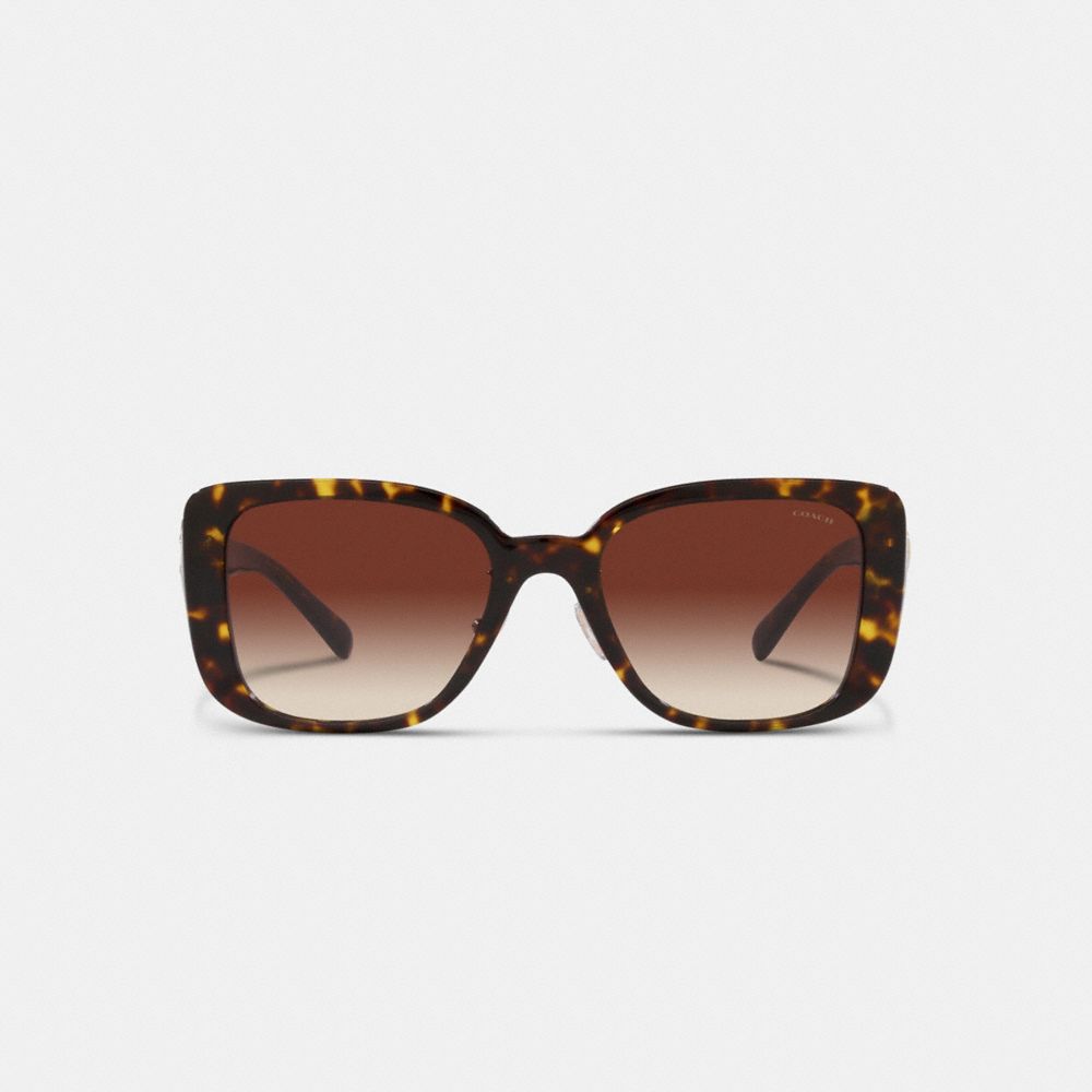 Brown / Black Women COACH® Tabby Oversized Square Sunglasses | NZ VRK701