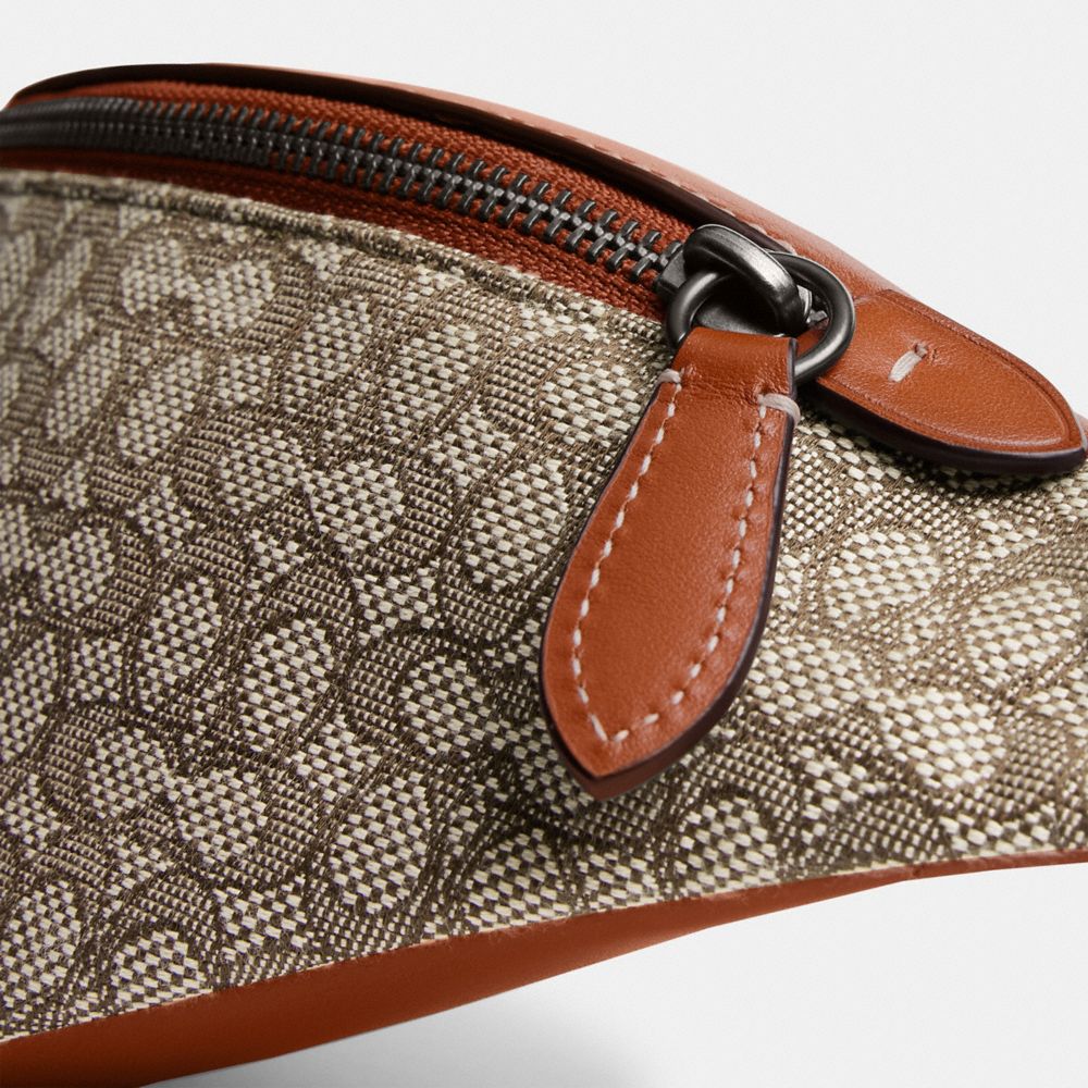 Brown / Grey Women COACH® Charter 7 In Micro Signature Jacquard Belt Bags | NZ YXL729