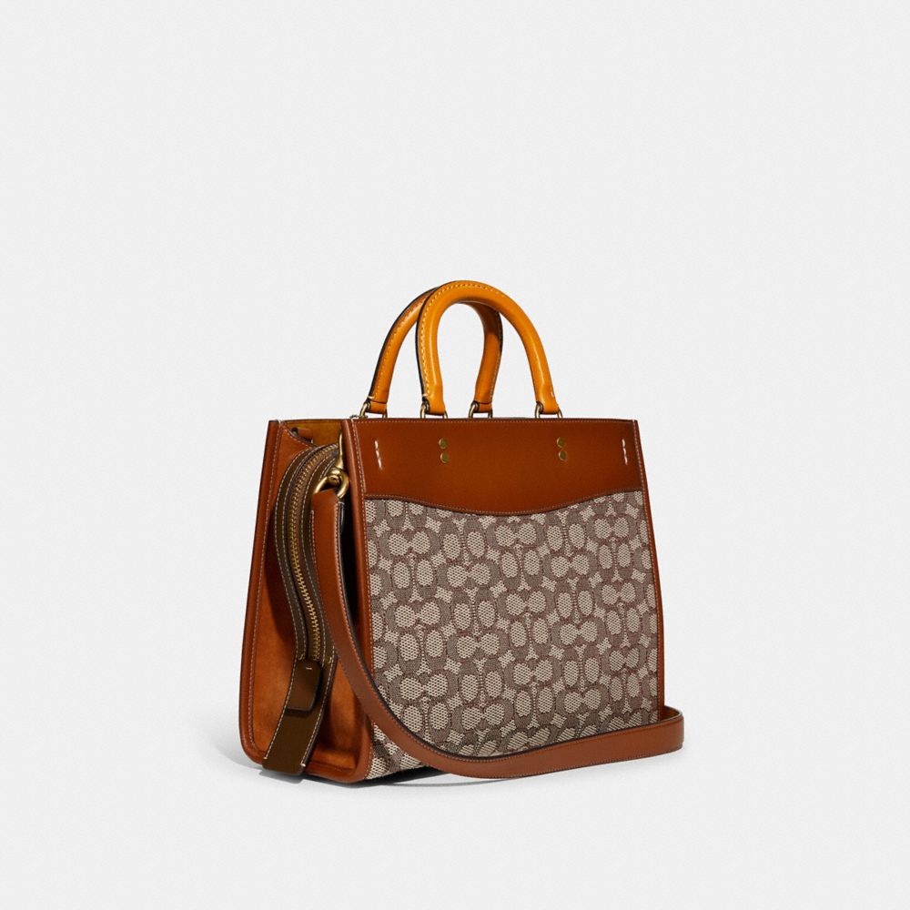 Brown / Grey Women COACH® Rogue In Signature Textile Jacquard Handbag | NZ LIQ846