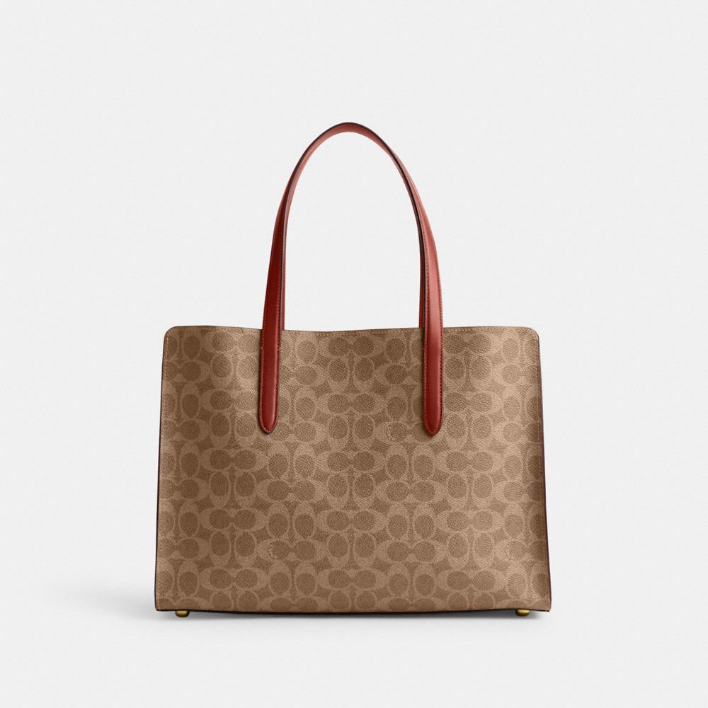 Brown / Red Women COACH® Carter Carryall In Signature Canvas Handbag | NZ RVD831