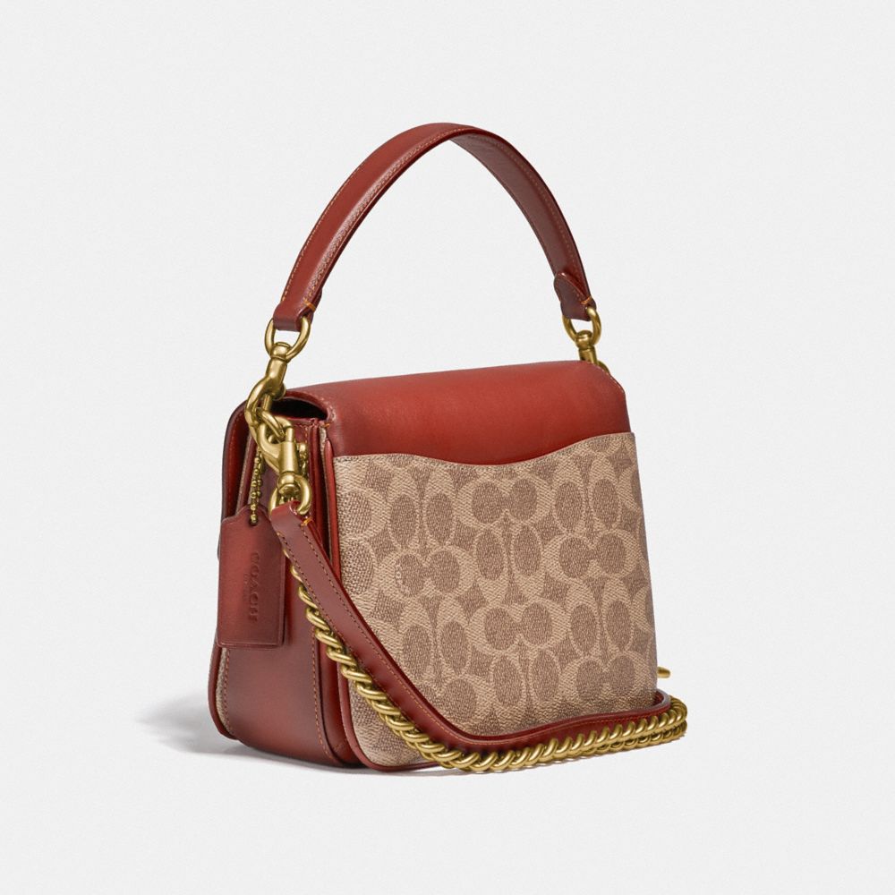 Brown / Red Women COACH® Cassie 19 In Signature Canvas Crossbody Bag | NZ RVI772