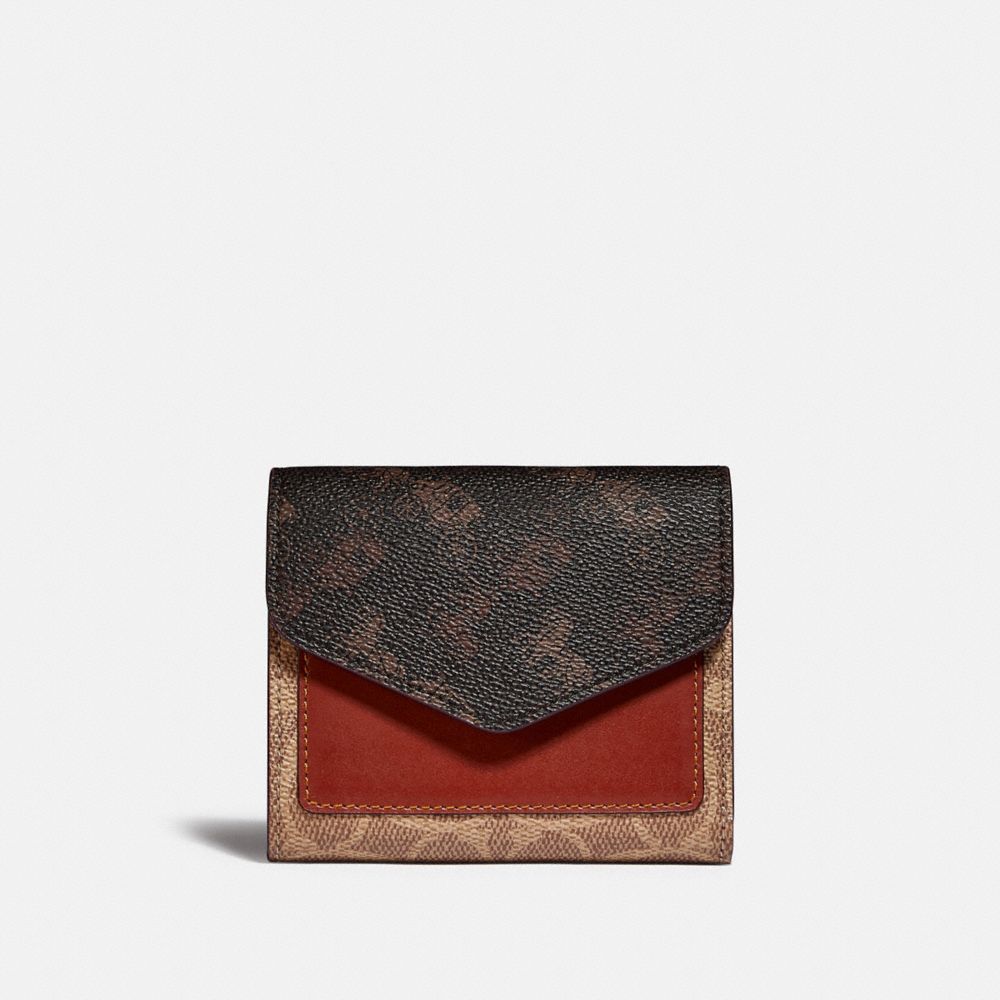 Brown / Red Women COACH® Wyn Small With Horse And Carriage Print Wallet | NZ EBY986