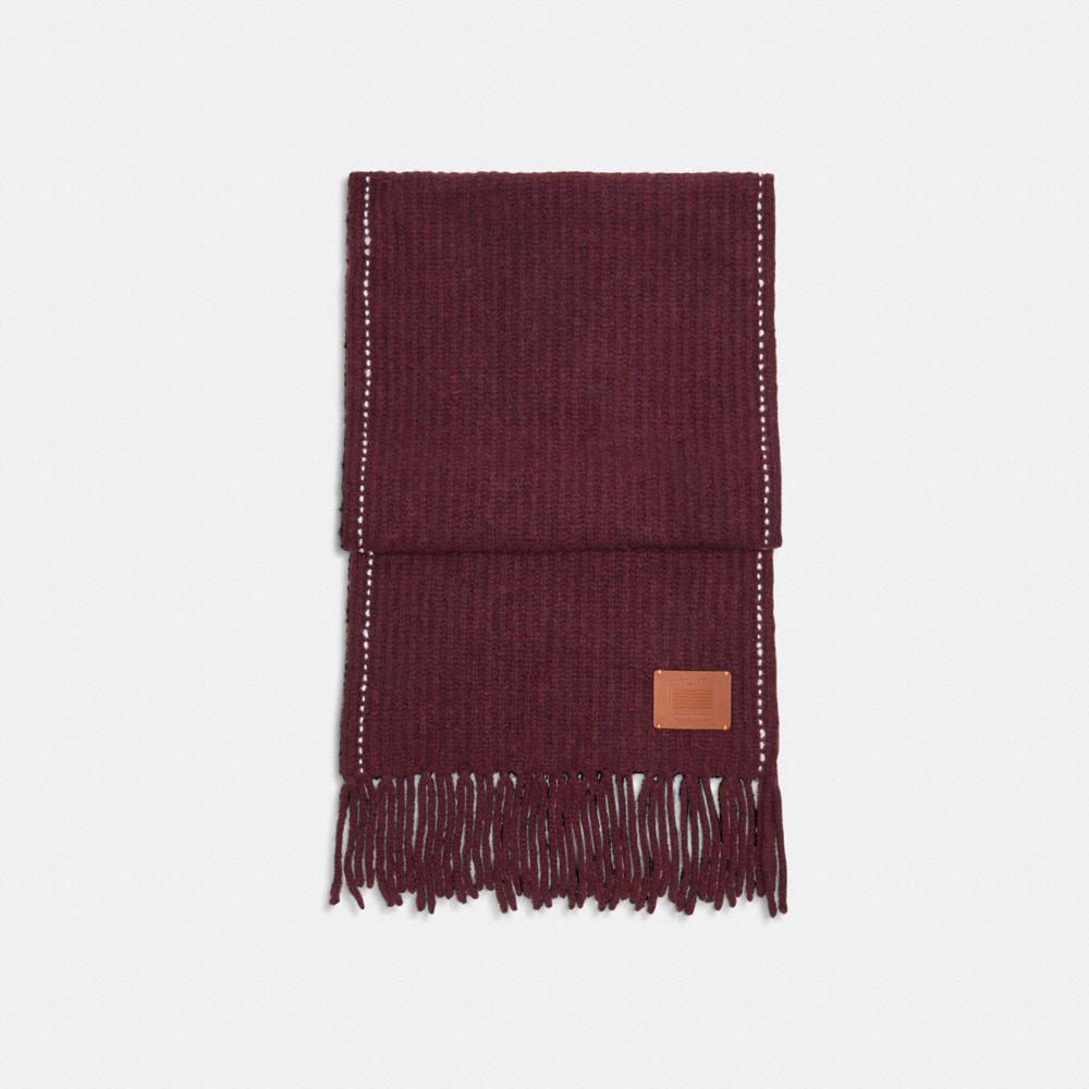 Burgundy Women COACH® Chunky Oversized Muffler Scarf | NZ FDW658