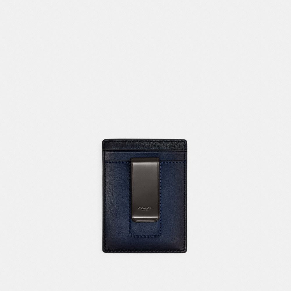 Deep Blue Men COACH® Money Clip Card Case | NZ EBR201