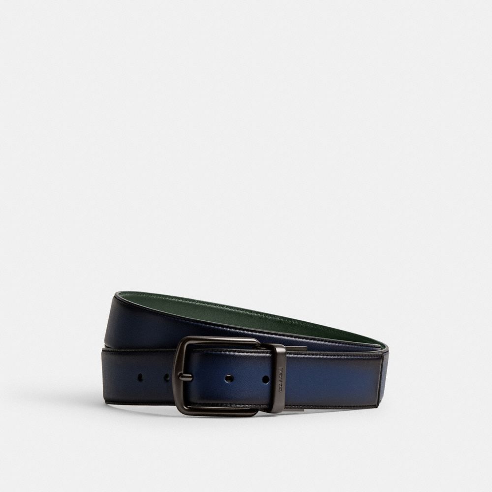 Deep Blue / Green Men COACH® Harness Buckle Cut To Size Reversible, 38 Mm Belt | NZ RVI259