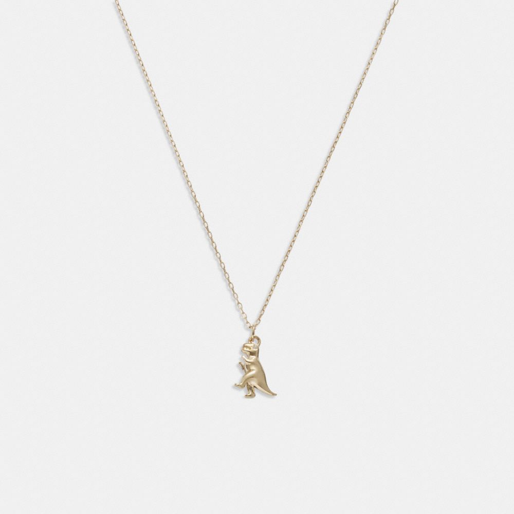 Gold Women COACH® 14 K Rexy Pendant Necklace | NZ YXN573