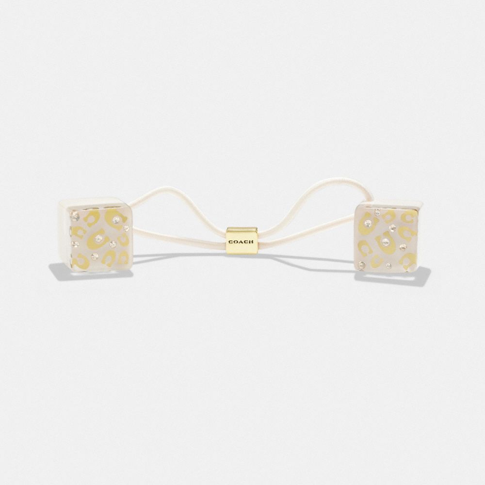 Gold Women COACH® Signature Resin Dice Ties Hair | NZ WNX569