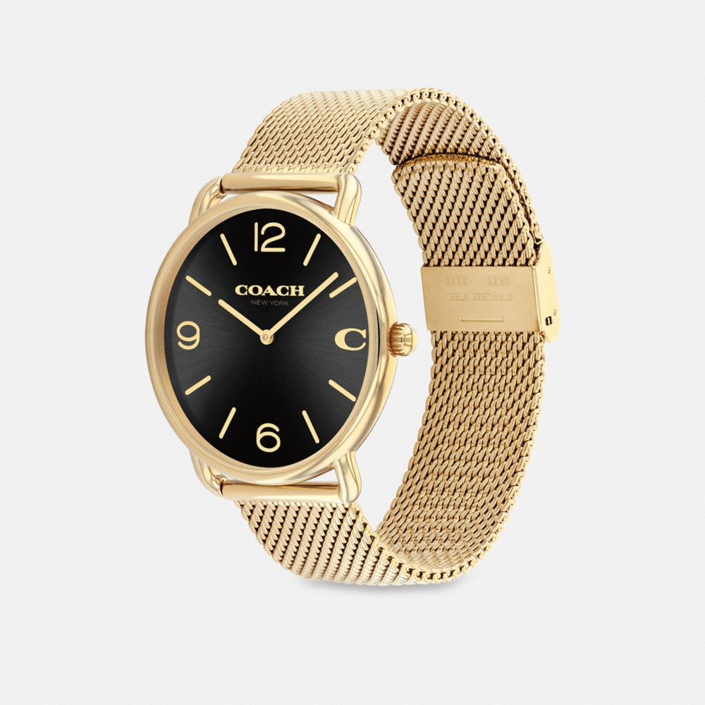 Gold / Black Men COACH® Elliot, 41 Mm Watch | NZ ZUP288