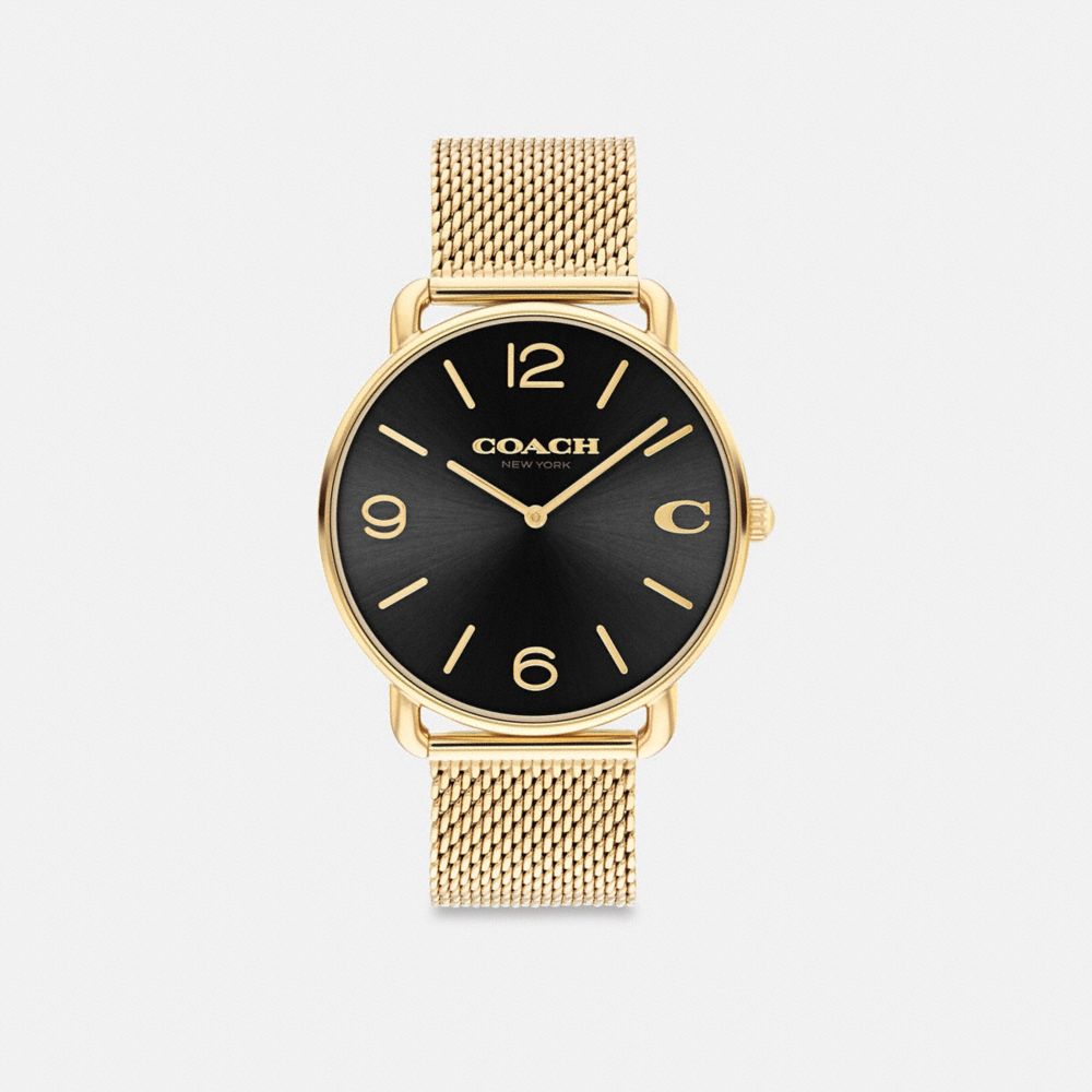 Gold / Black Men COACH® Elliot, 41 Mm Watch | NZ ZUP288