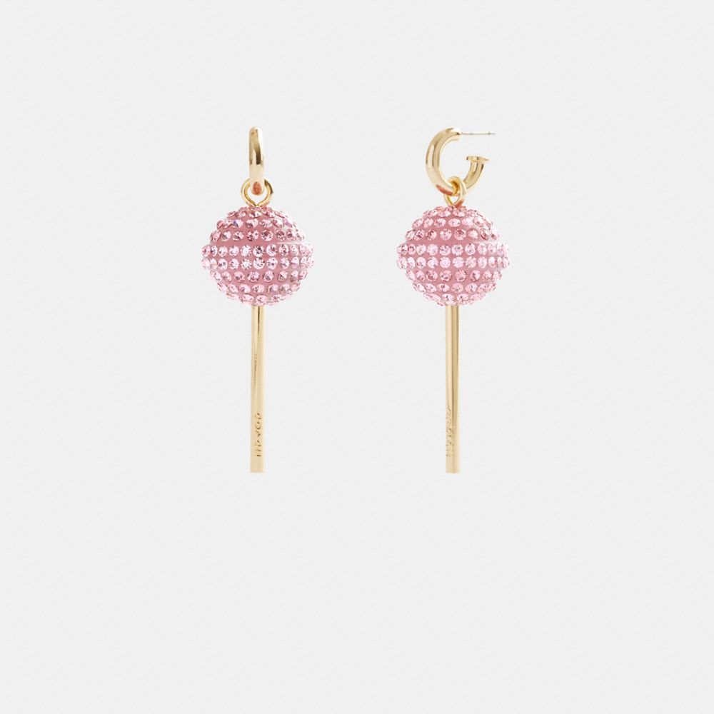 Gold / Pink Women COACH® Lollipop Earrings | NZ XYM547