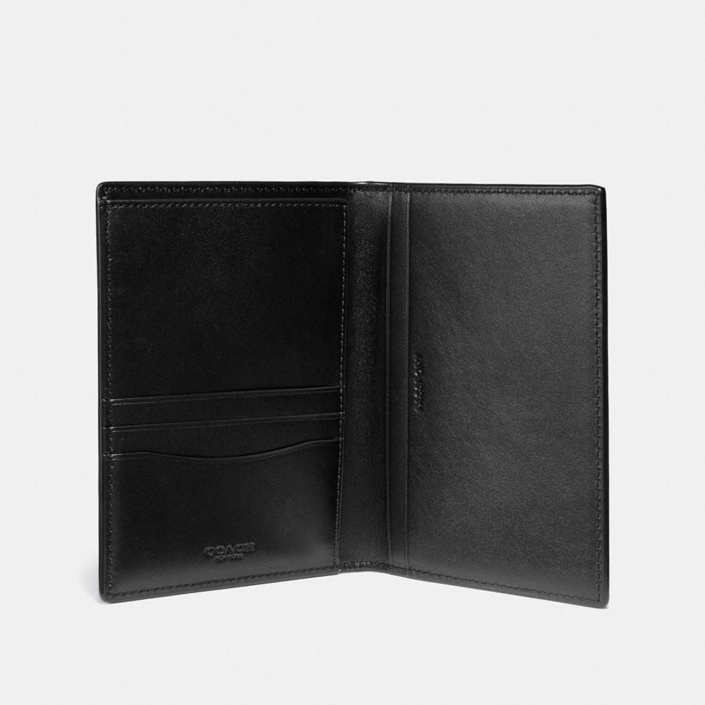 Grey Men COACH® Passport In Signature Canvas Card Case | NZ EBO206