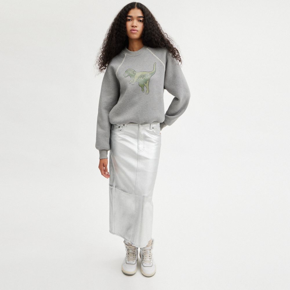 Grey Women COACH® Rexy Crewneck Sweatshirt | NZ MQC489