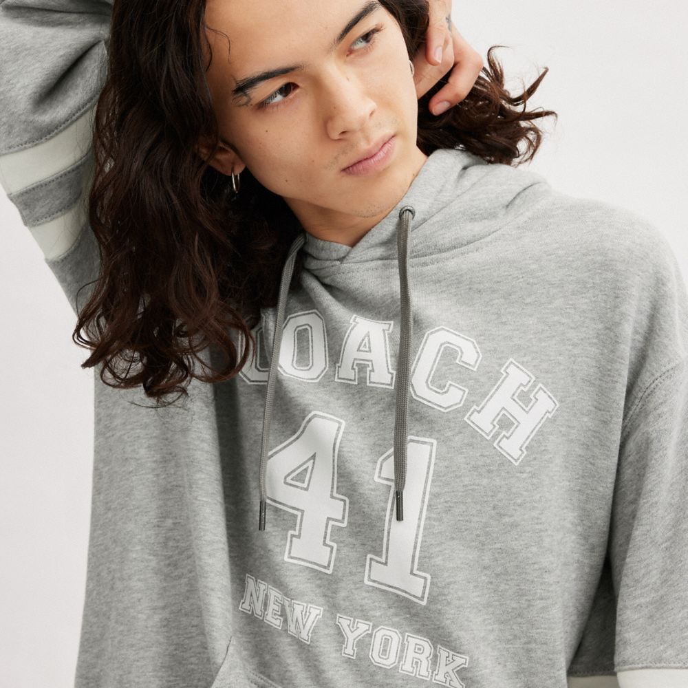 Grey Women COACH® Varsity Hoodie | NZ SGP423