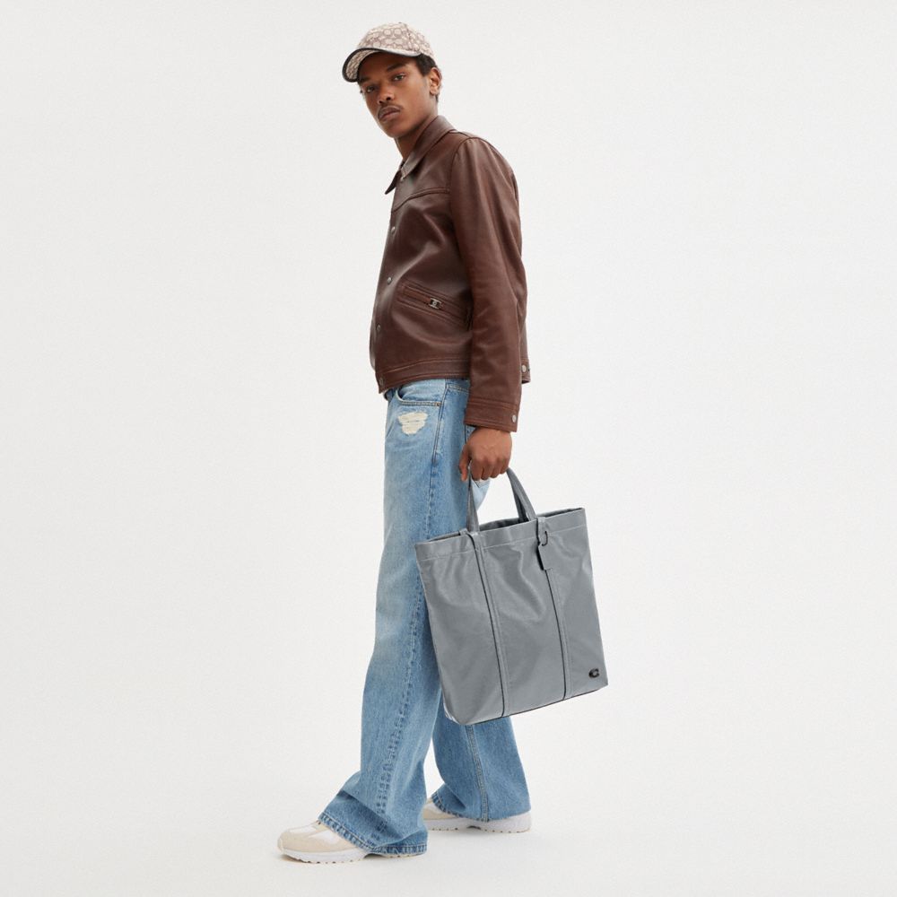 Grey / Blue Women COACH® Hall Tote Bag | NZ WNR930