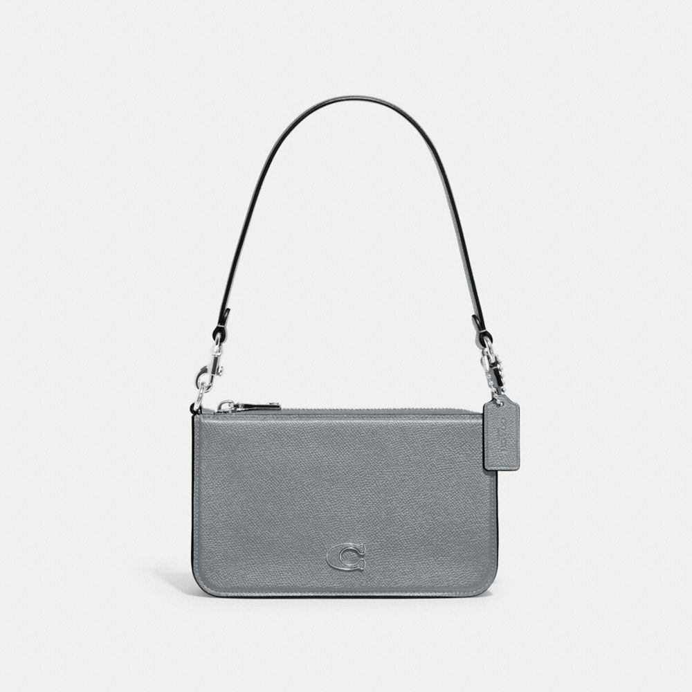 Grey / Blue Women COACH® Pouch With Signature Canvas Handbag | NZ PJL837