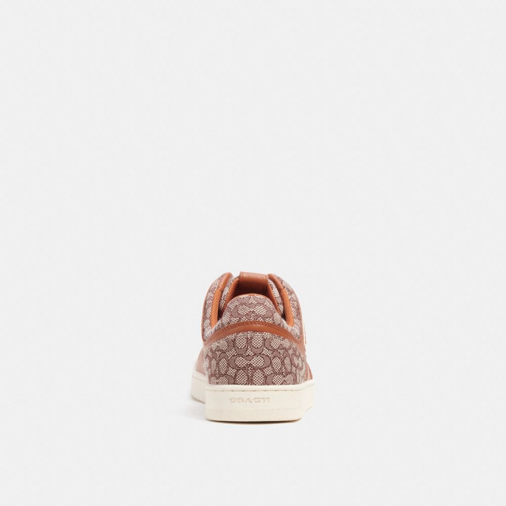 Grey / Brown Men COACH® C201 In Micro Signature Jacquard Sneakers | NZ BEU123