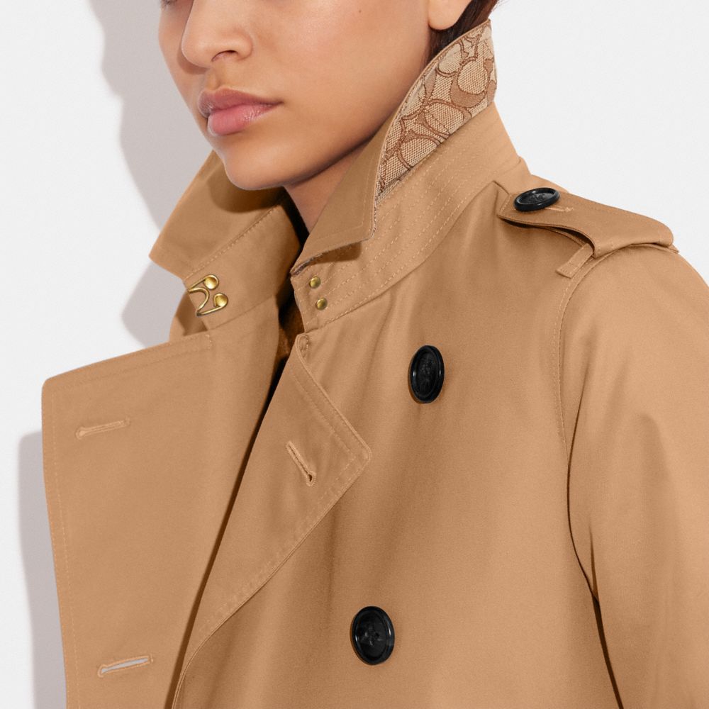 Khaki Women COACH® Trench Coat | NZ SGF400